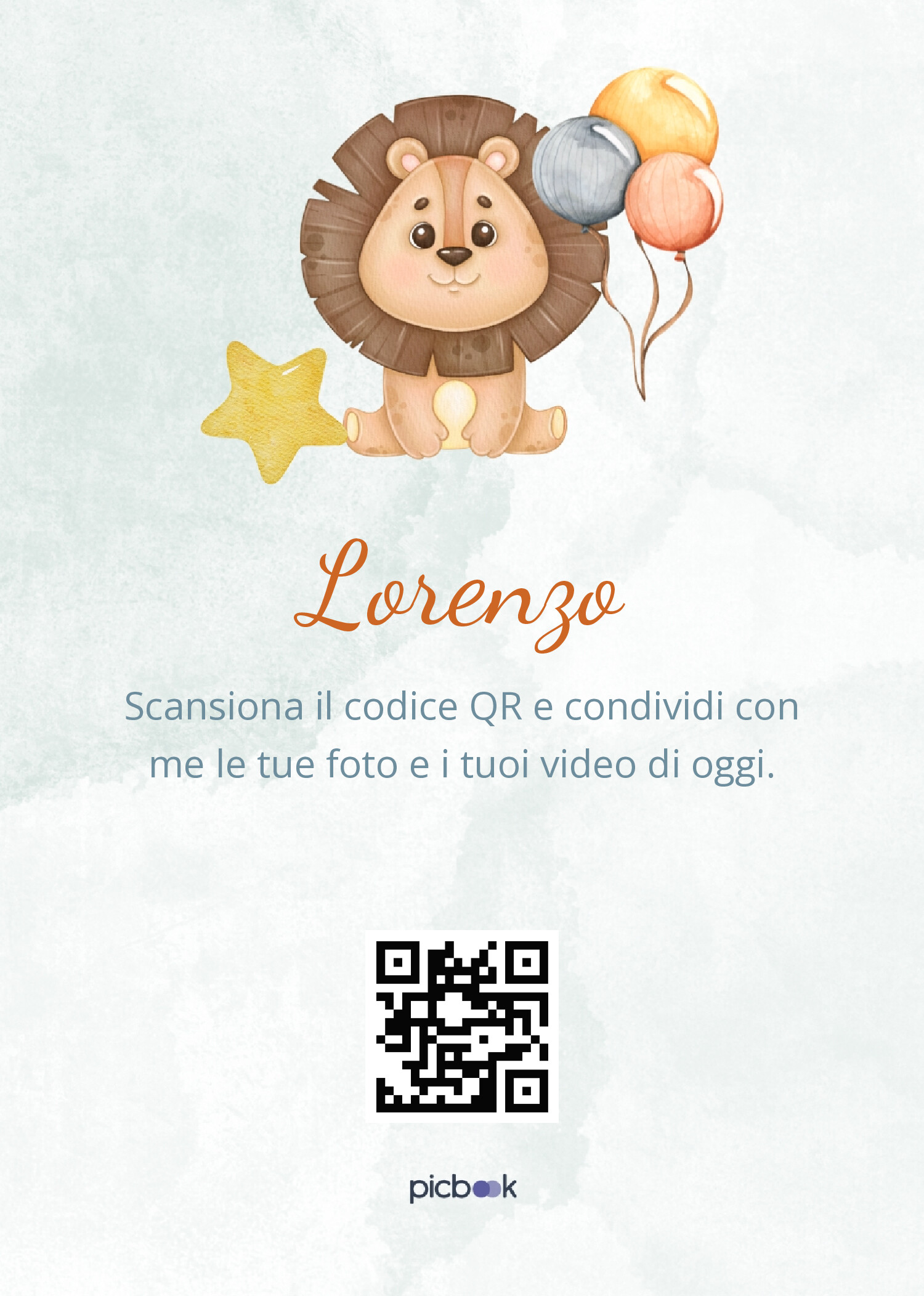 QR Code Cornice da tavolo 5x7