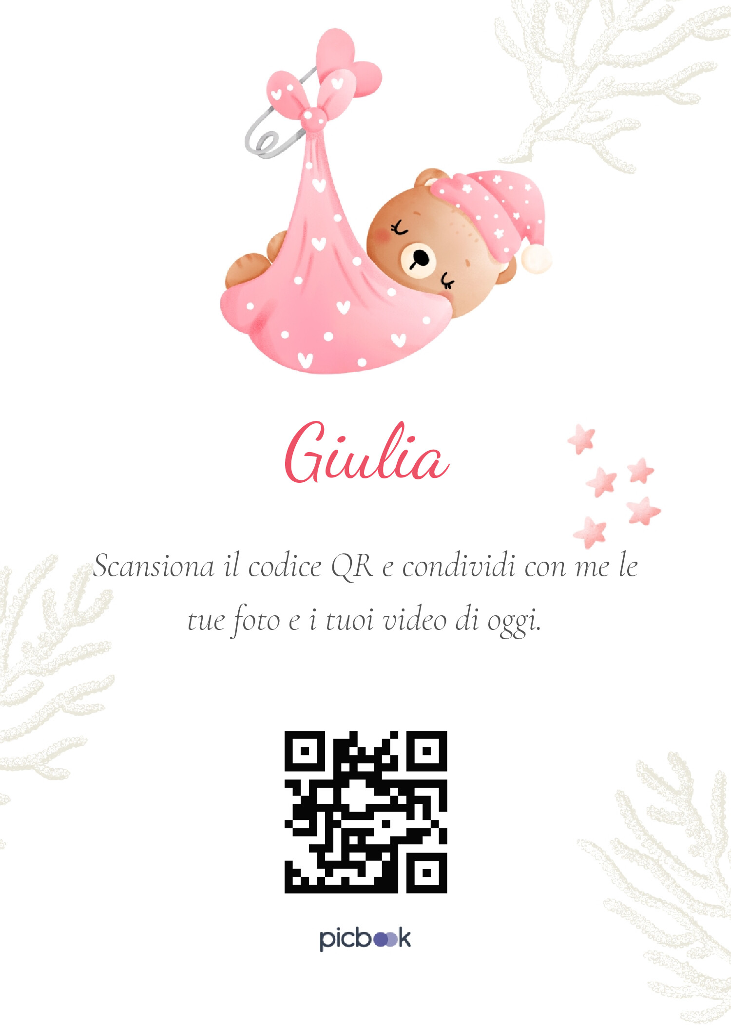 QR Code Cornice da tavolo 5x7