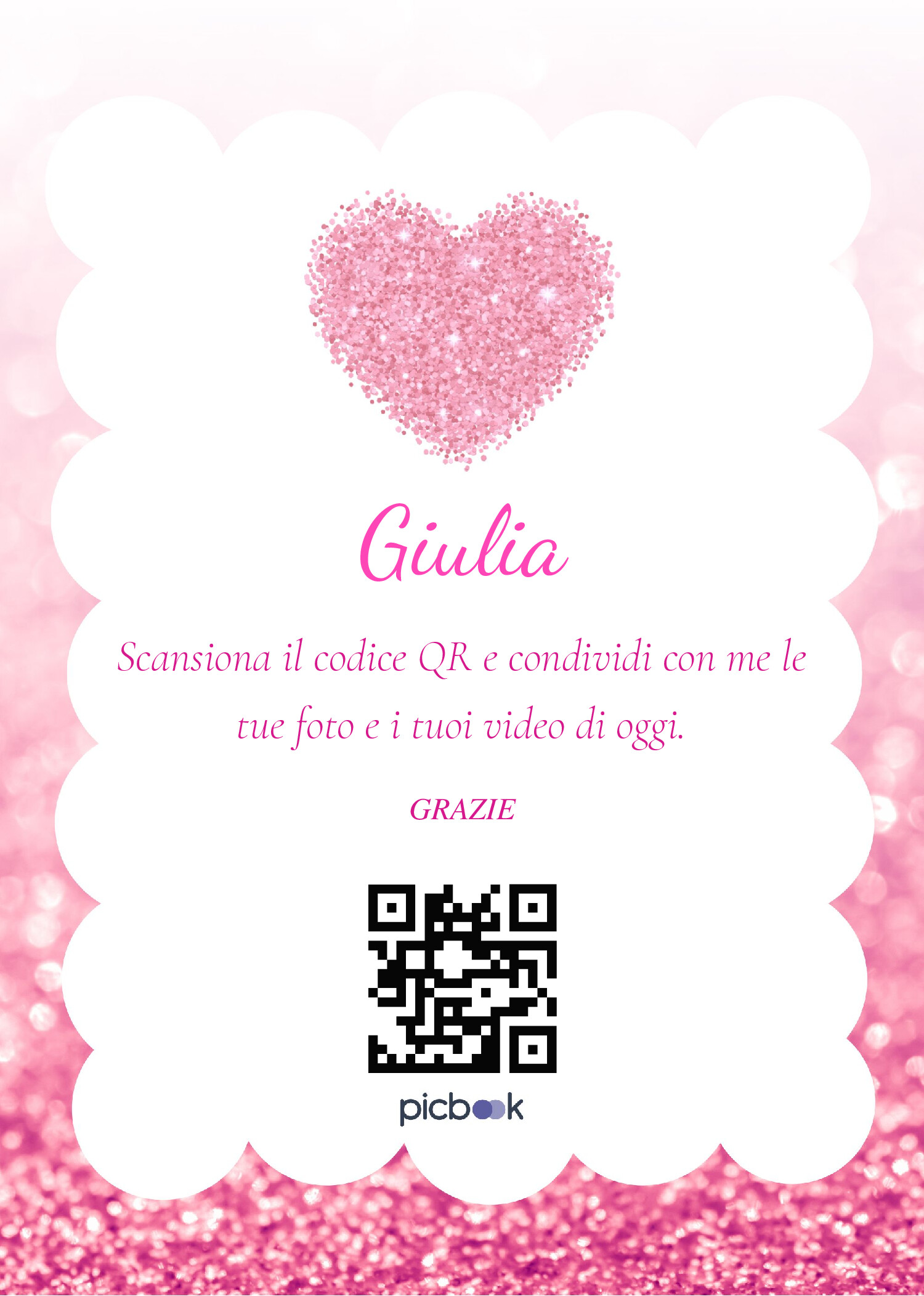 QR Code Cornice da tavolo 5x7