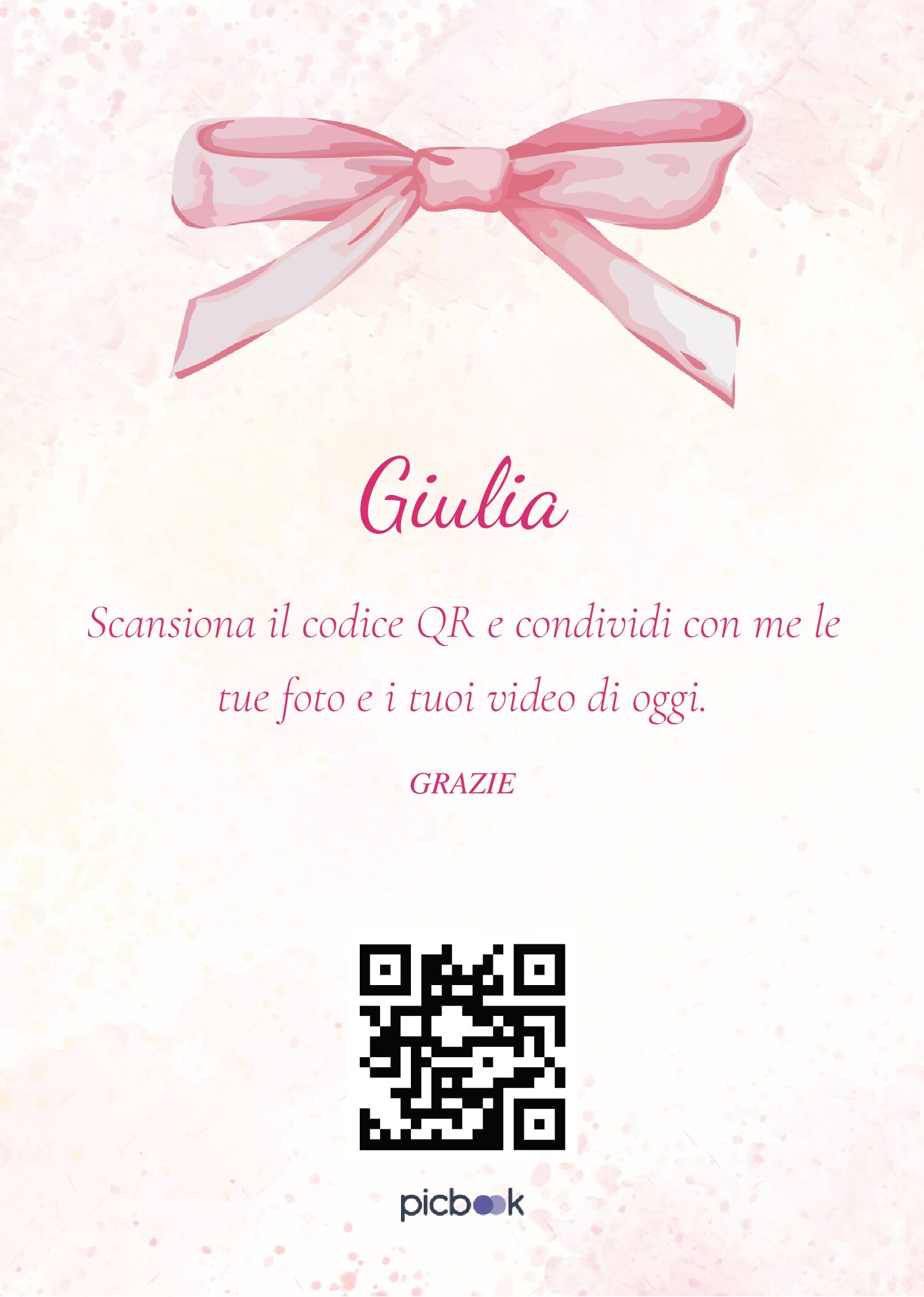 QR Code Cornice da tavolo 5x7