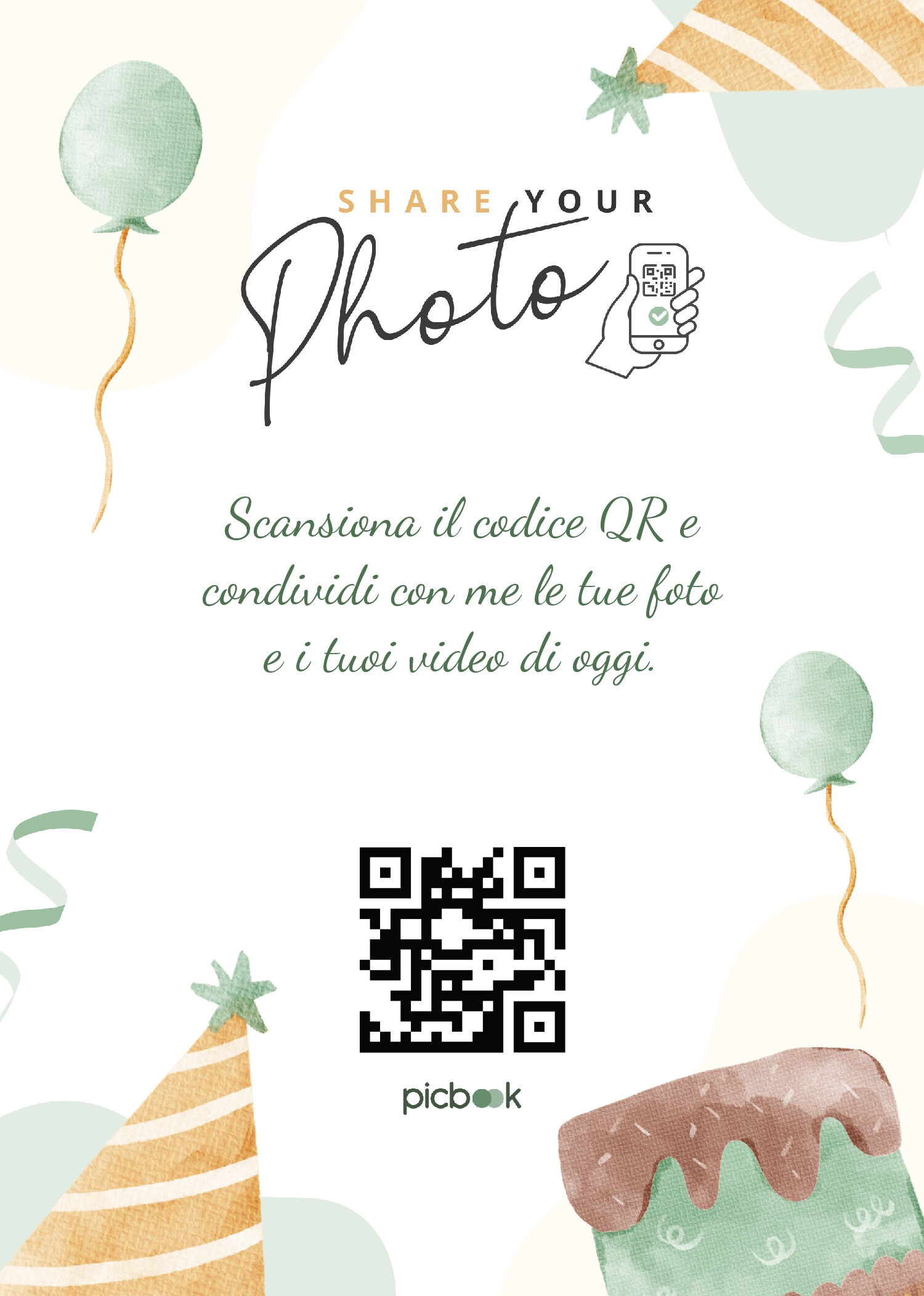 QR Code Cornice da tavolo 5x7
