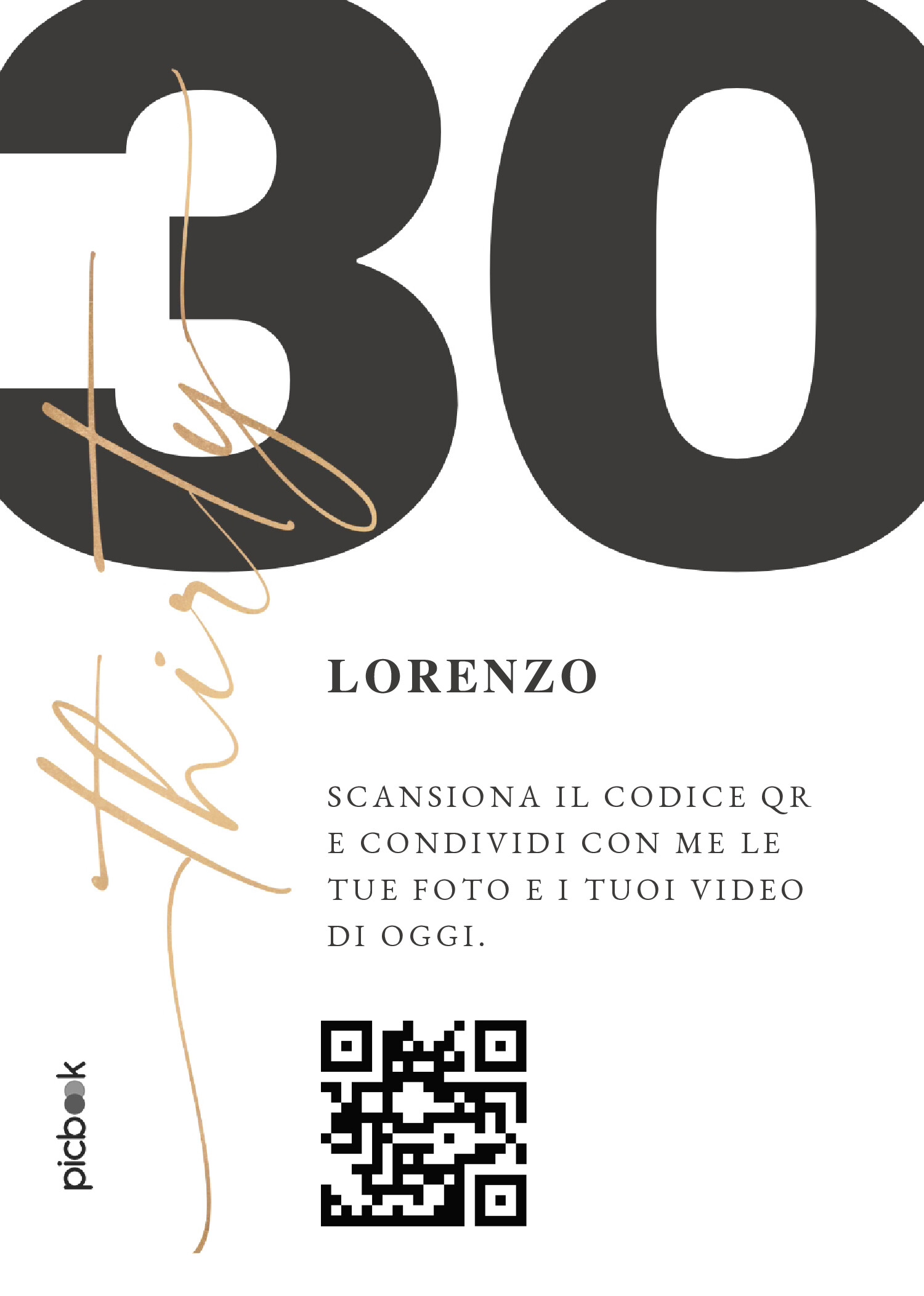 QR Code Cornice da tavolo 5x7