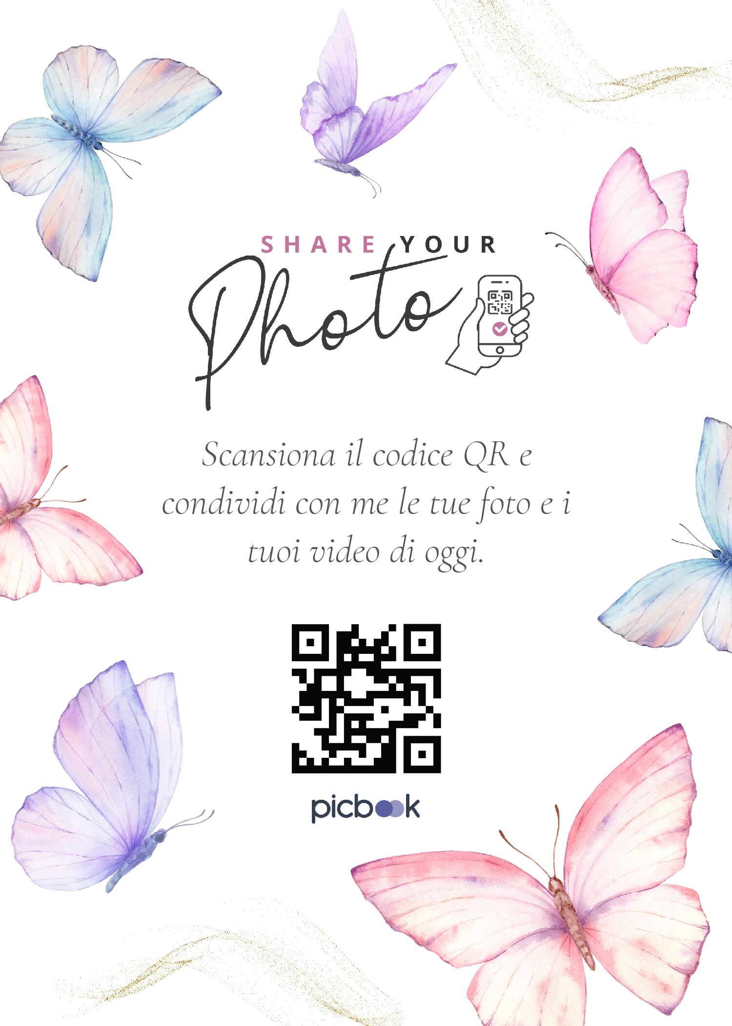 QR Code Cornice da tavolo 5x7