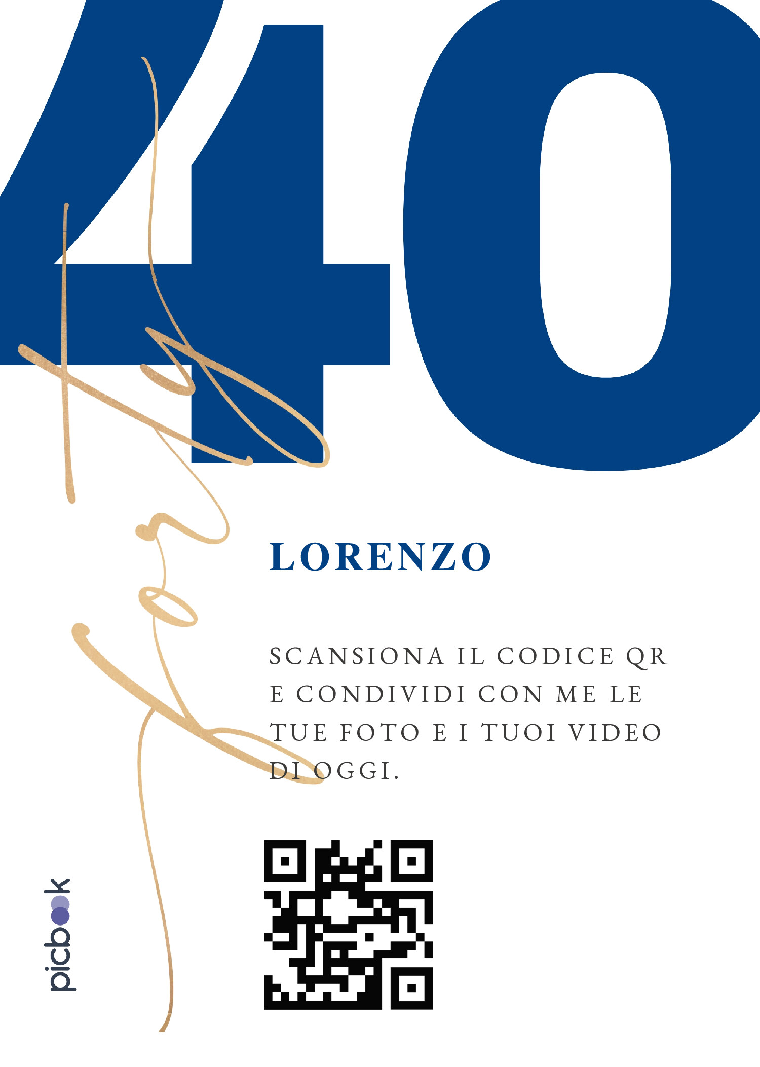 QR Code Cornice da tavolo 5x7