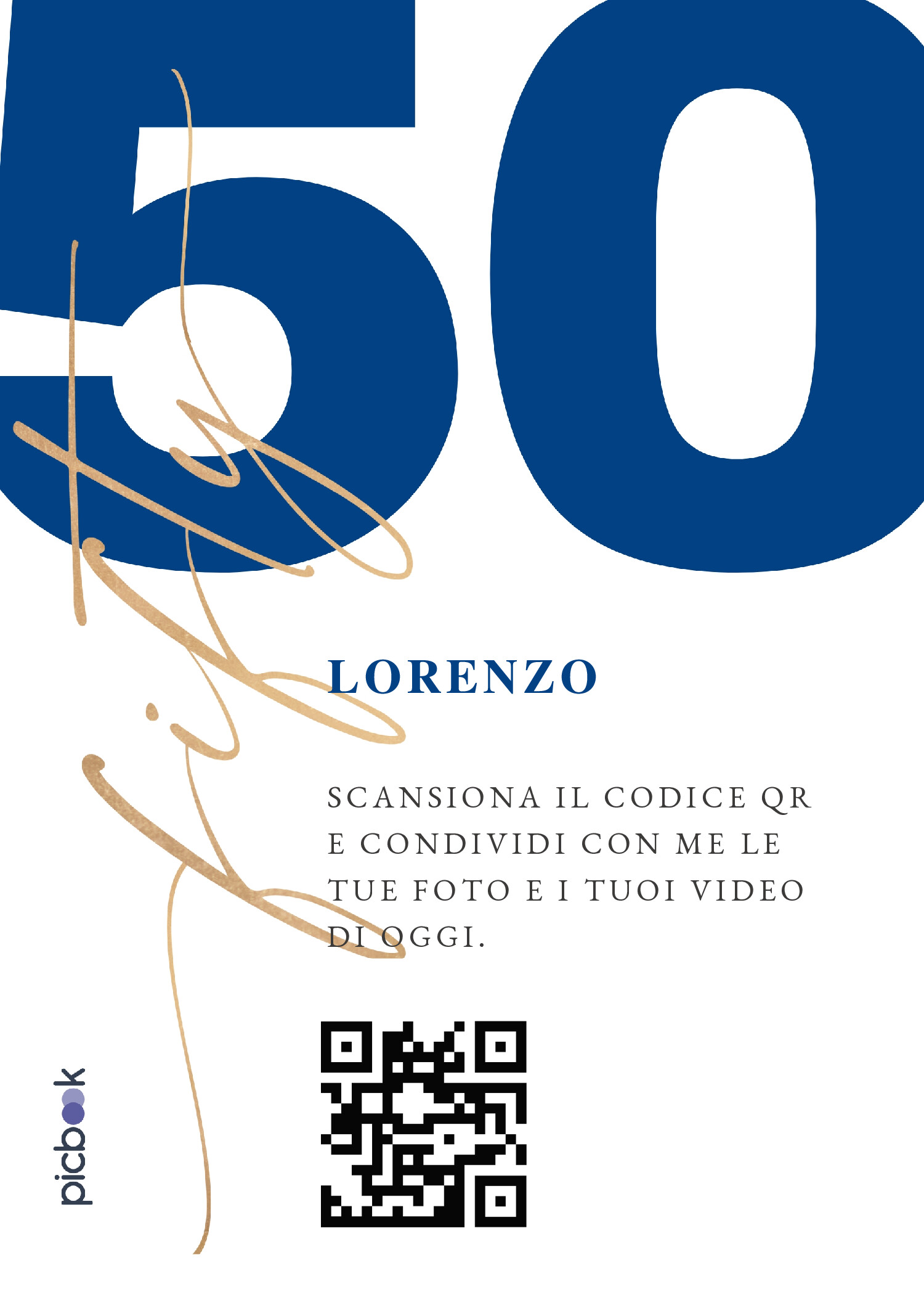 QR Code Cornice da tavolo 5x7
