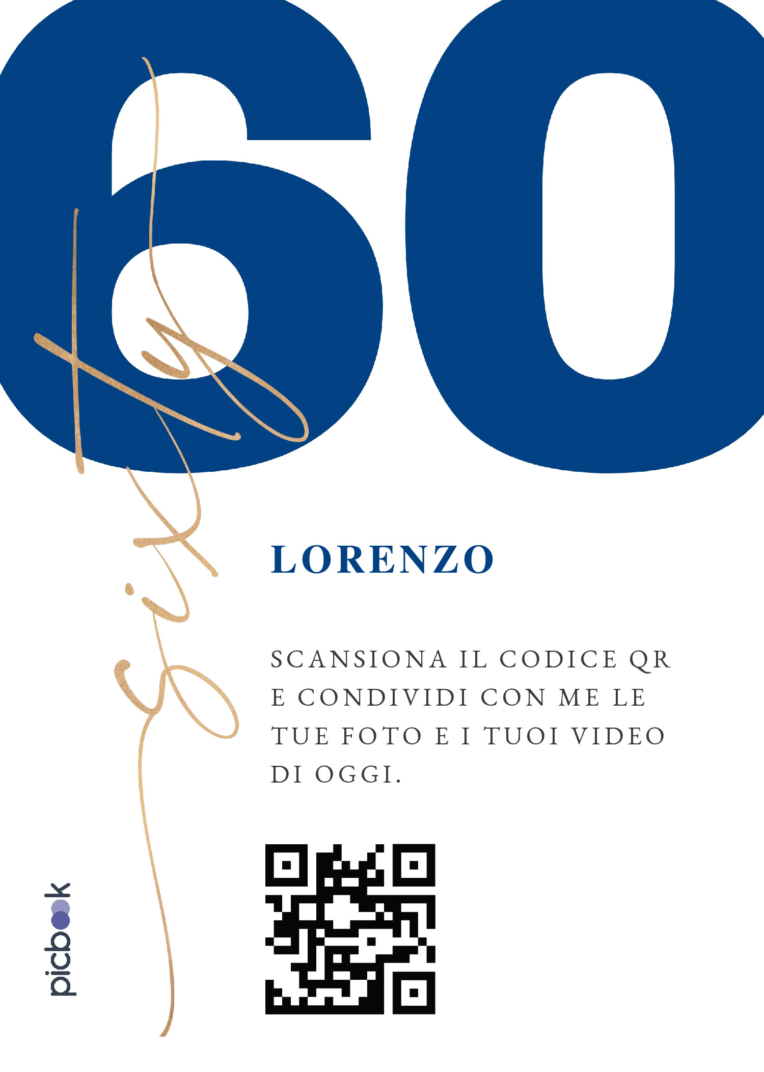 QR Code Cornice da tavolo 5x7