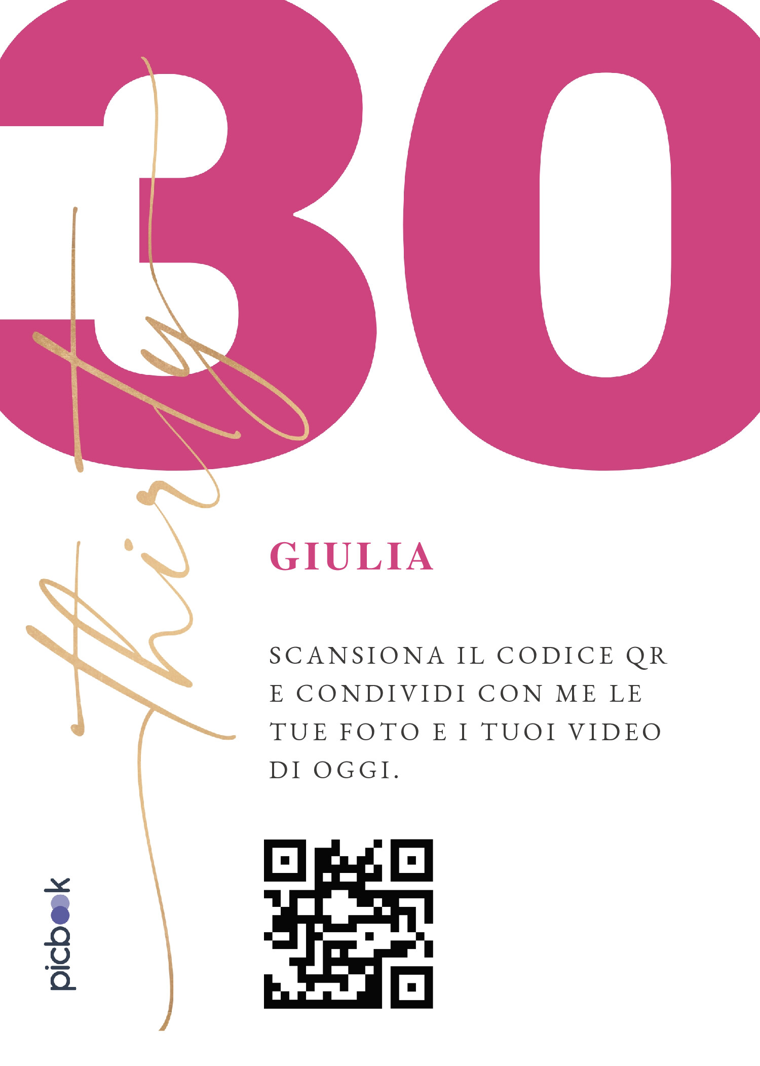 QR Code Cornice da tavolo 5x7