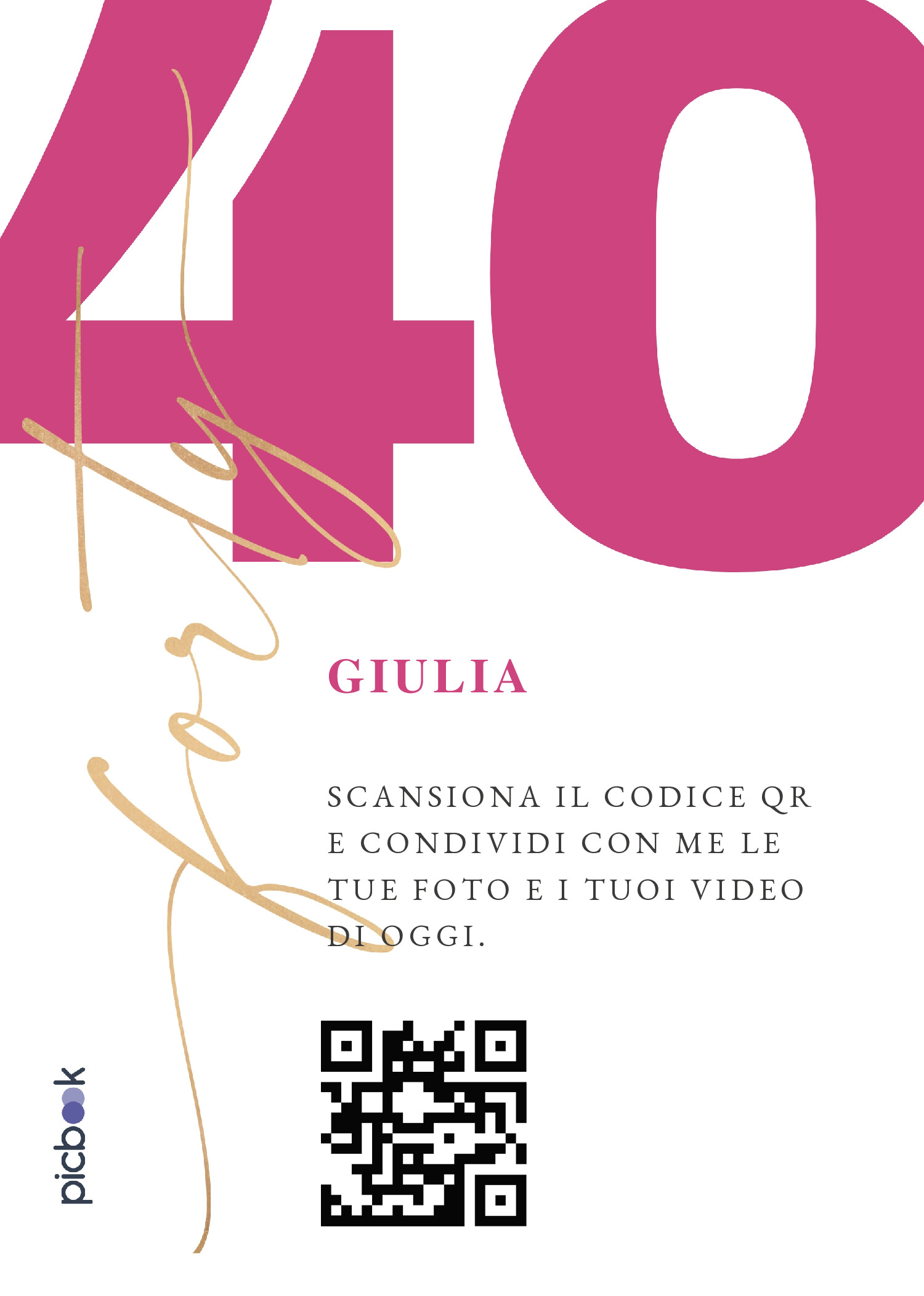 QR Code Cornice da tavolo 5x7