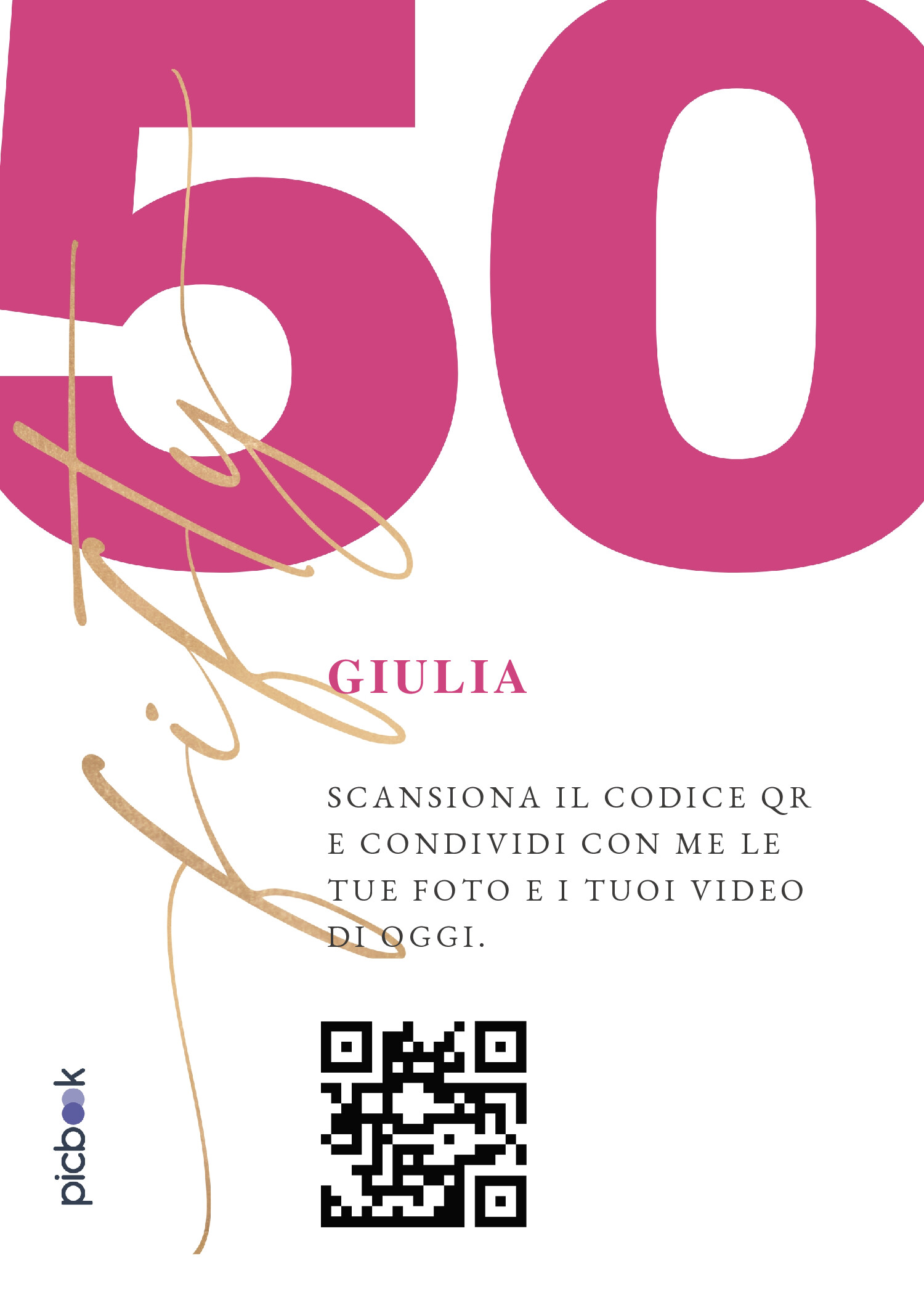 QR Code Cornice da tavolo 5x7