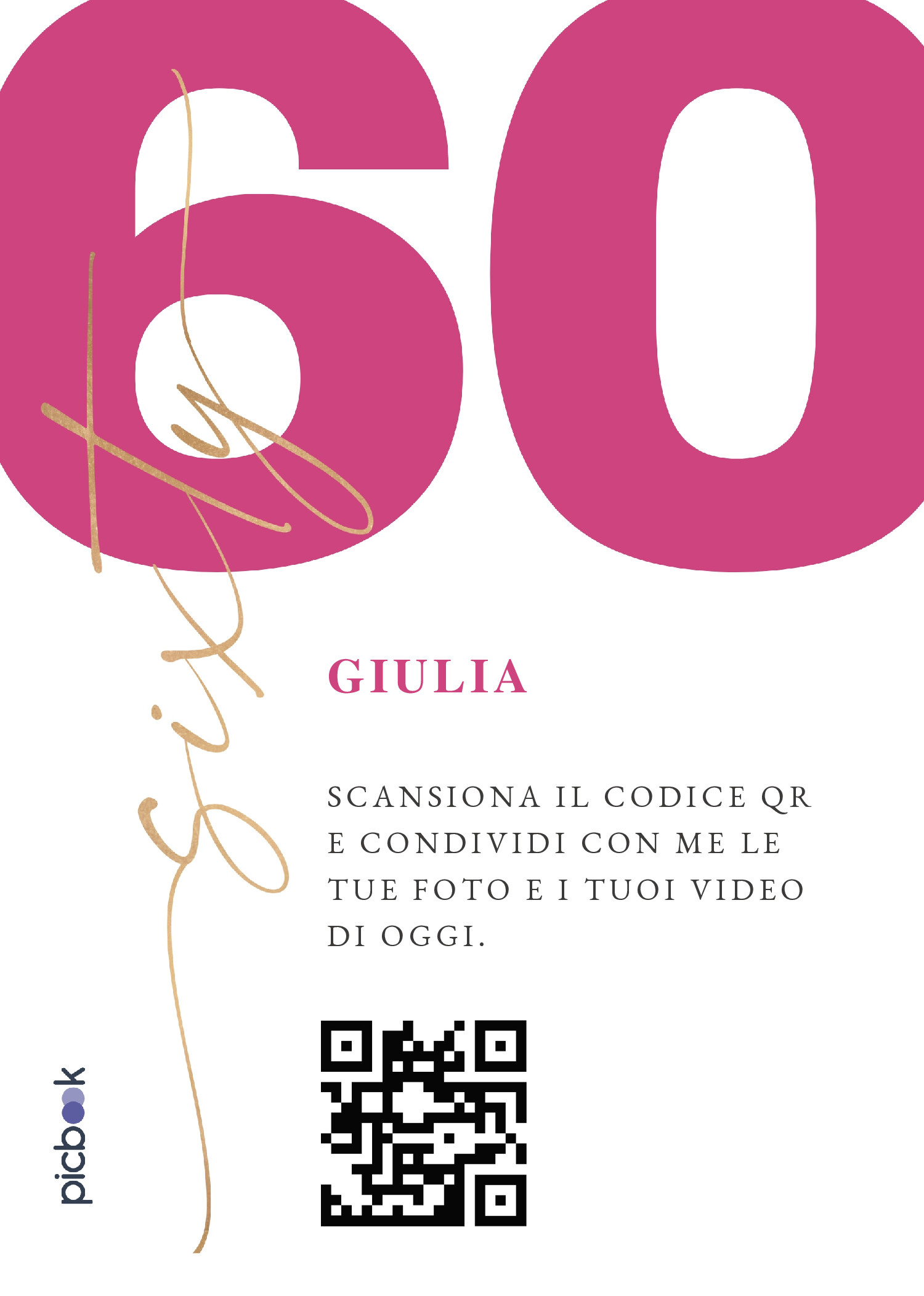 QR Code Cornice da tavolo 5x7