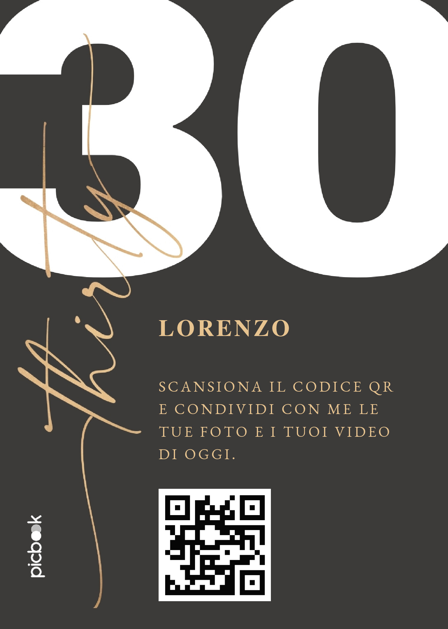 QR Code Cornice da tavolo 5x7