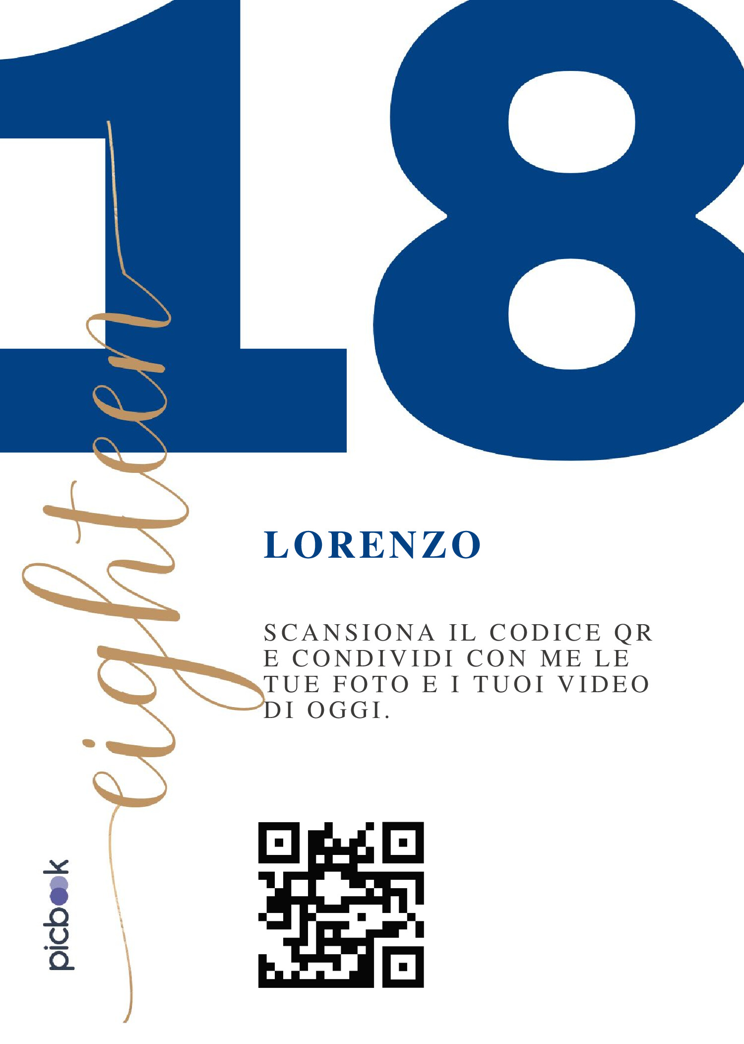 QR Code Cornice da tavolo 5x7