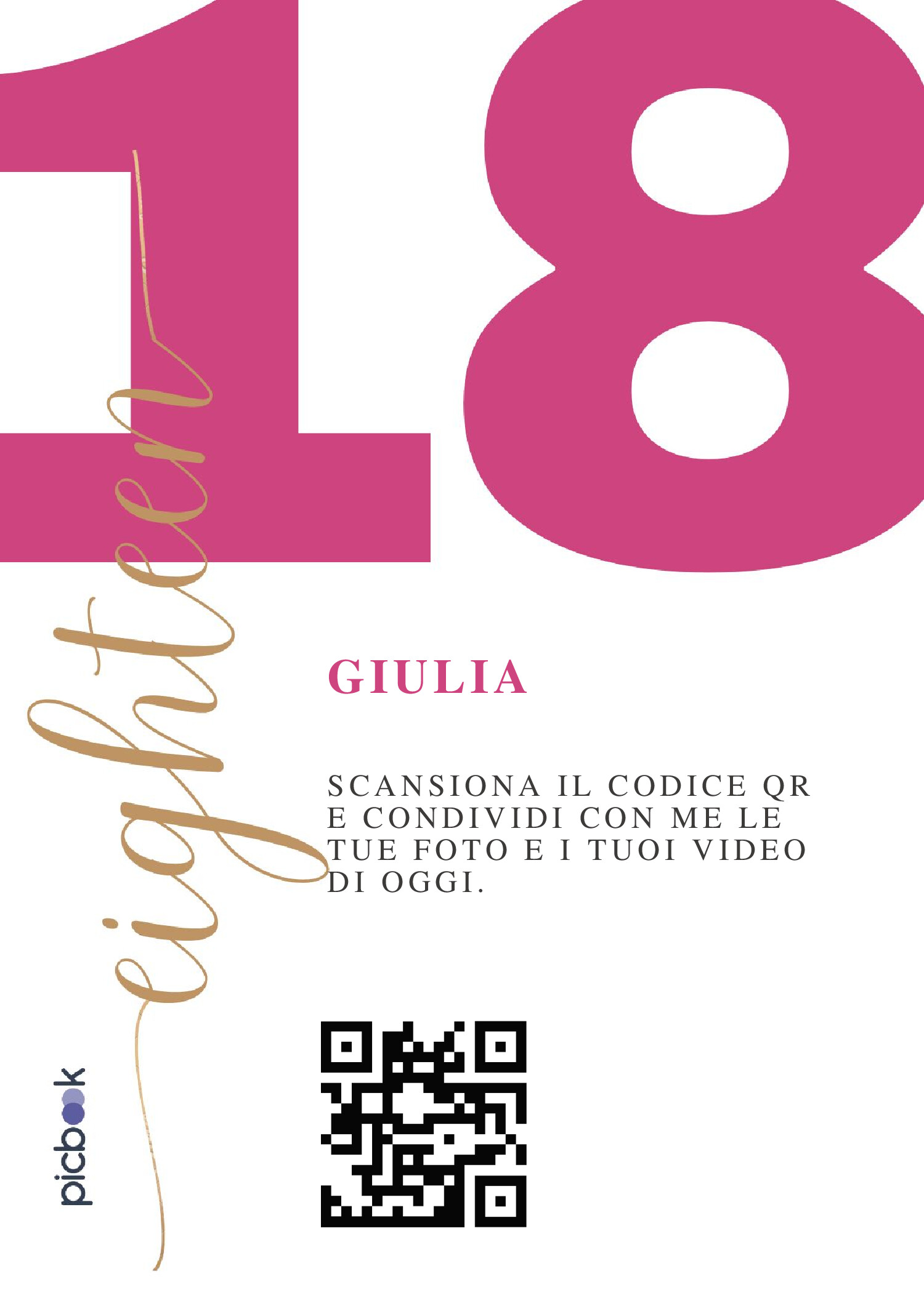 QR Code Cornice da tavolo 5x7