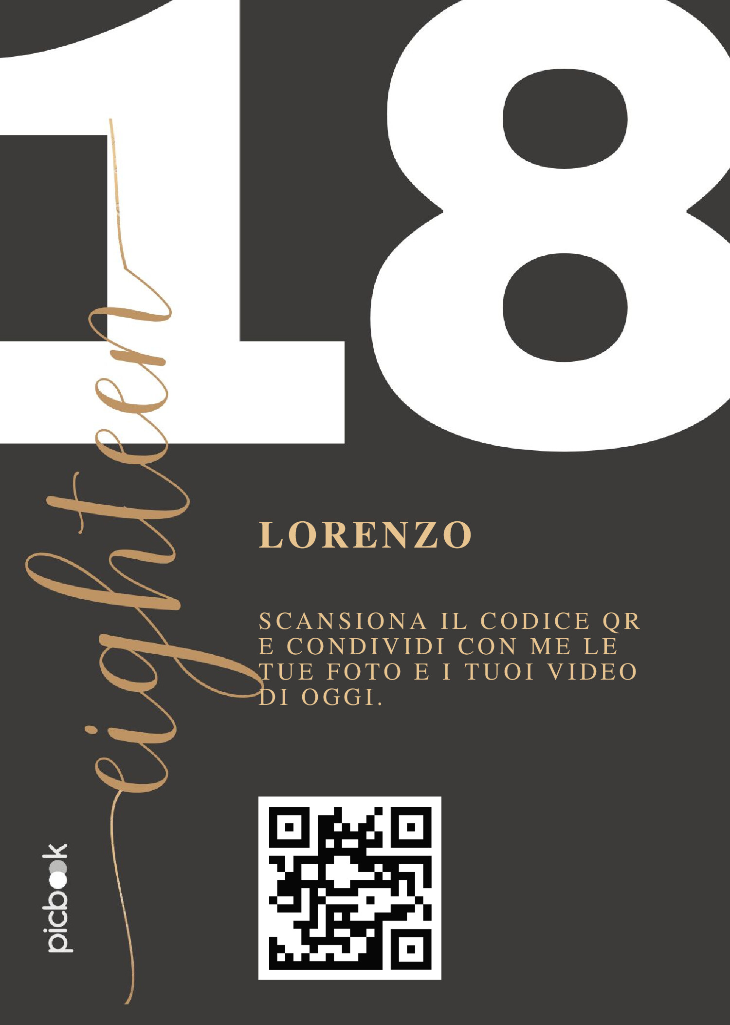 QR Code Cornice da tavolo 5x7