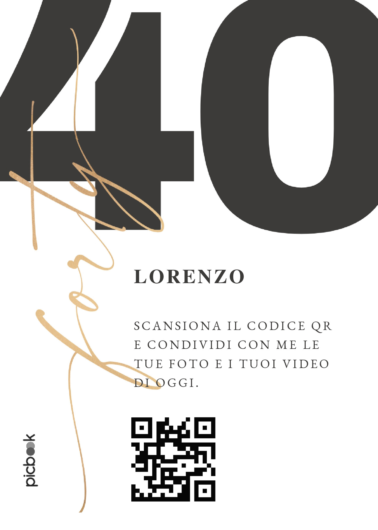 QR Code Cornice da tavolo 5x7