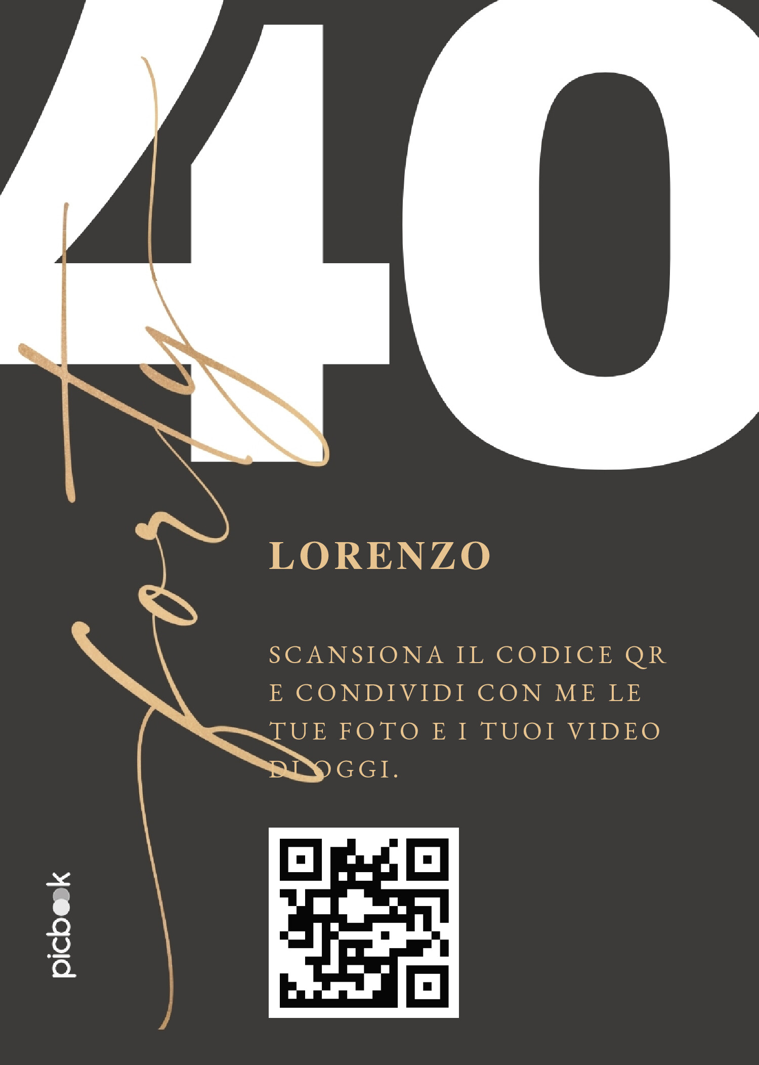 QR Code Cornice da tavolo 5x7