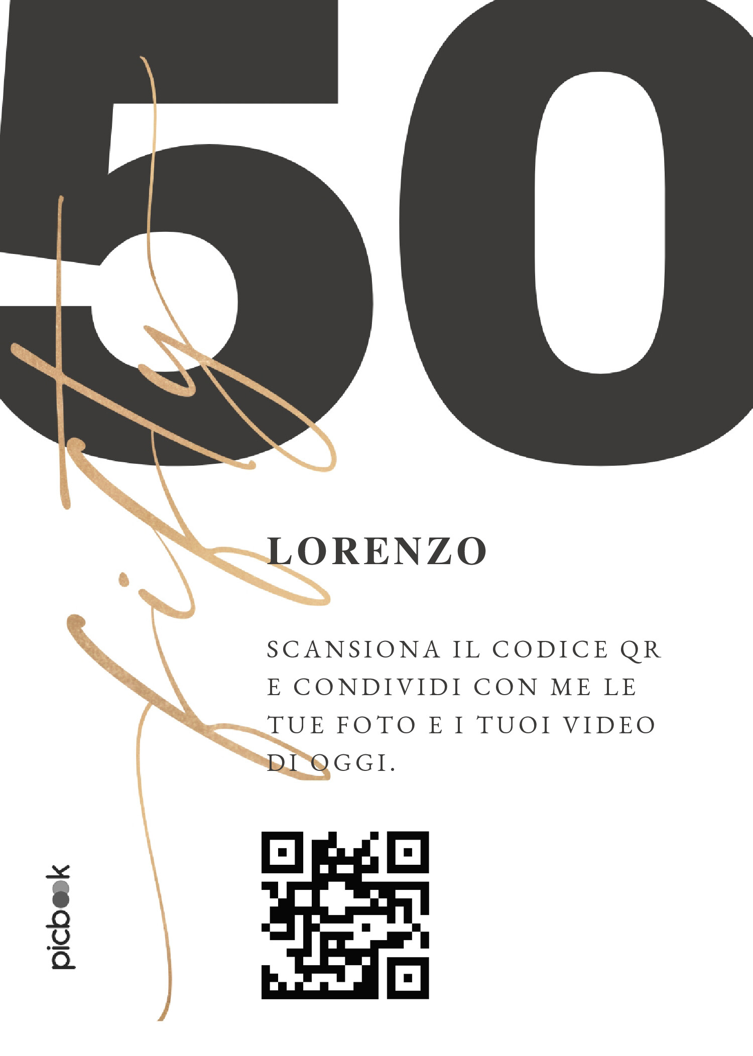 QR Code Cornice da tavolo 5x7