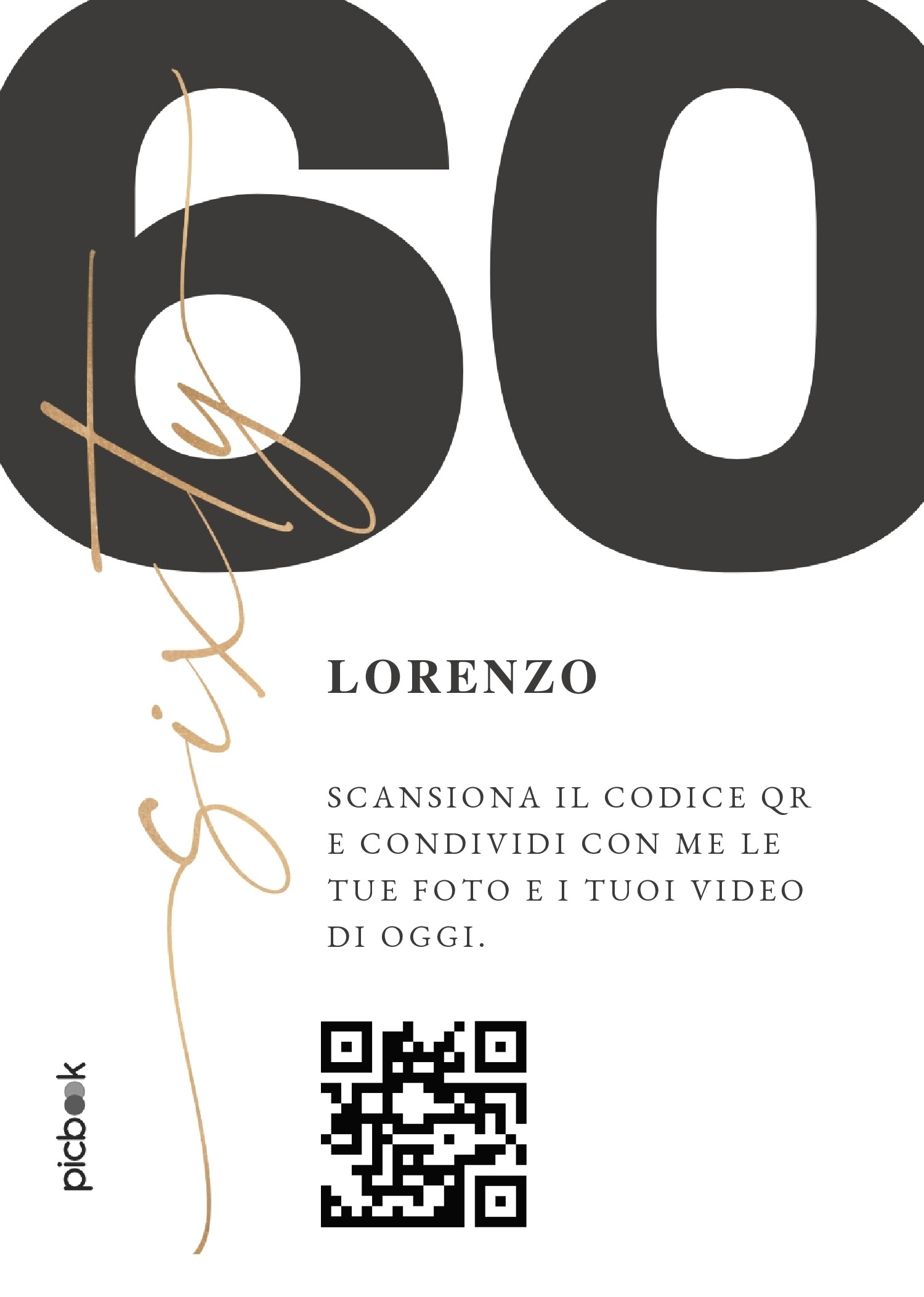QR Code Cornice da tavolo 5x7