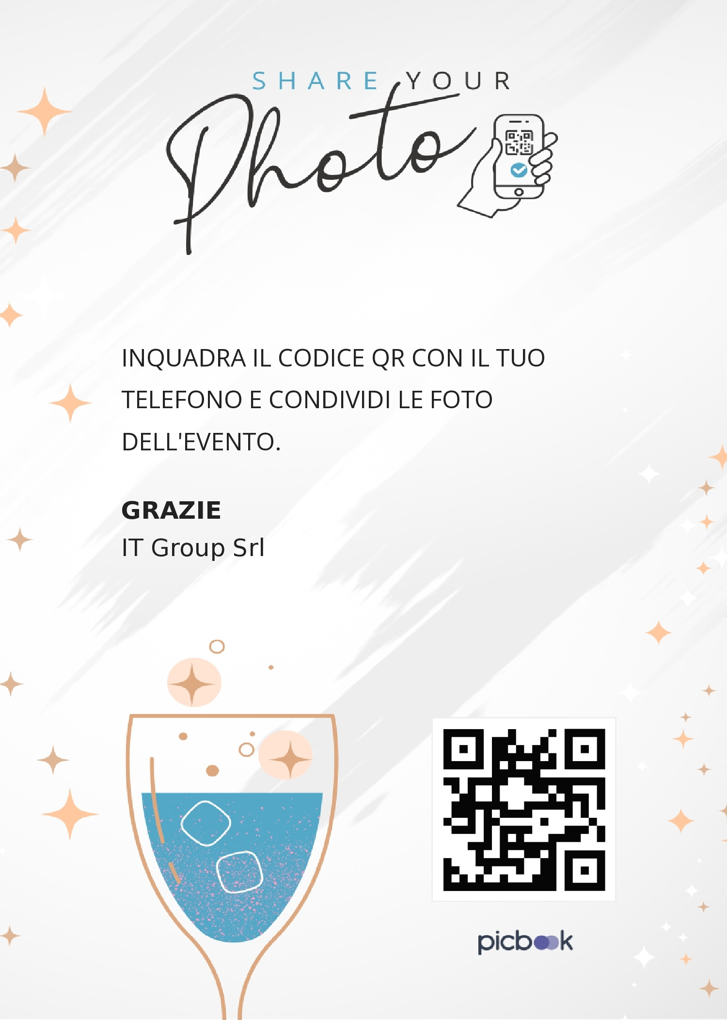 QR Code Cornice da tavolo 5x7