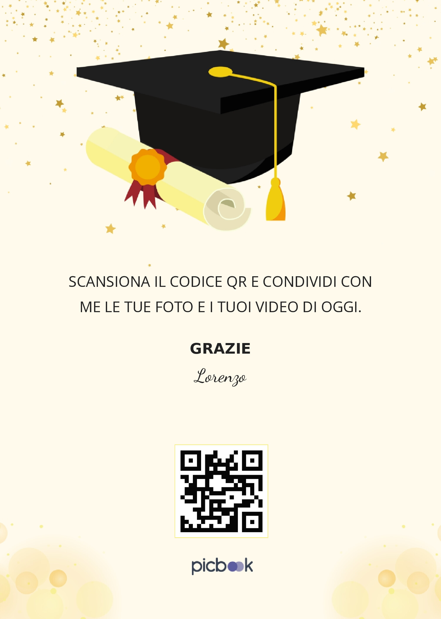 QR Code Cornice da tavolo 5x7